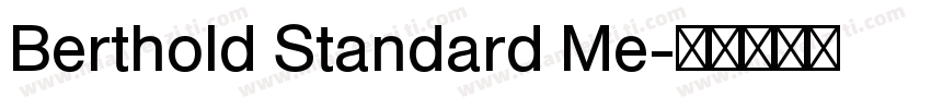 Berthold Standard Me字体转换